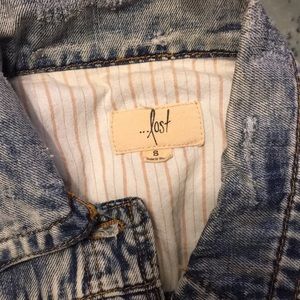 Lost brand denim distressed vest